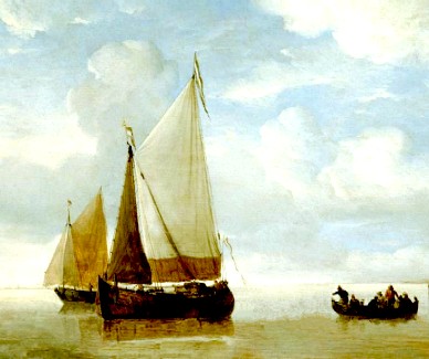 Boat Being Rowed From Ship